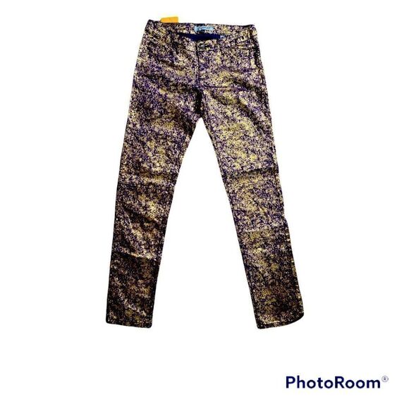 New Gold and Purple Skinny Jeans - Picture 1 of 3